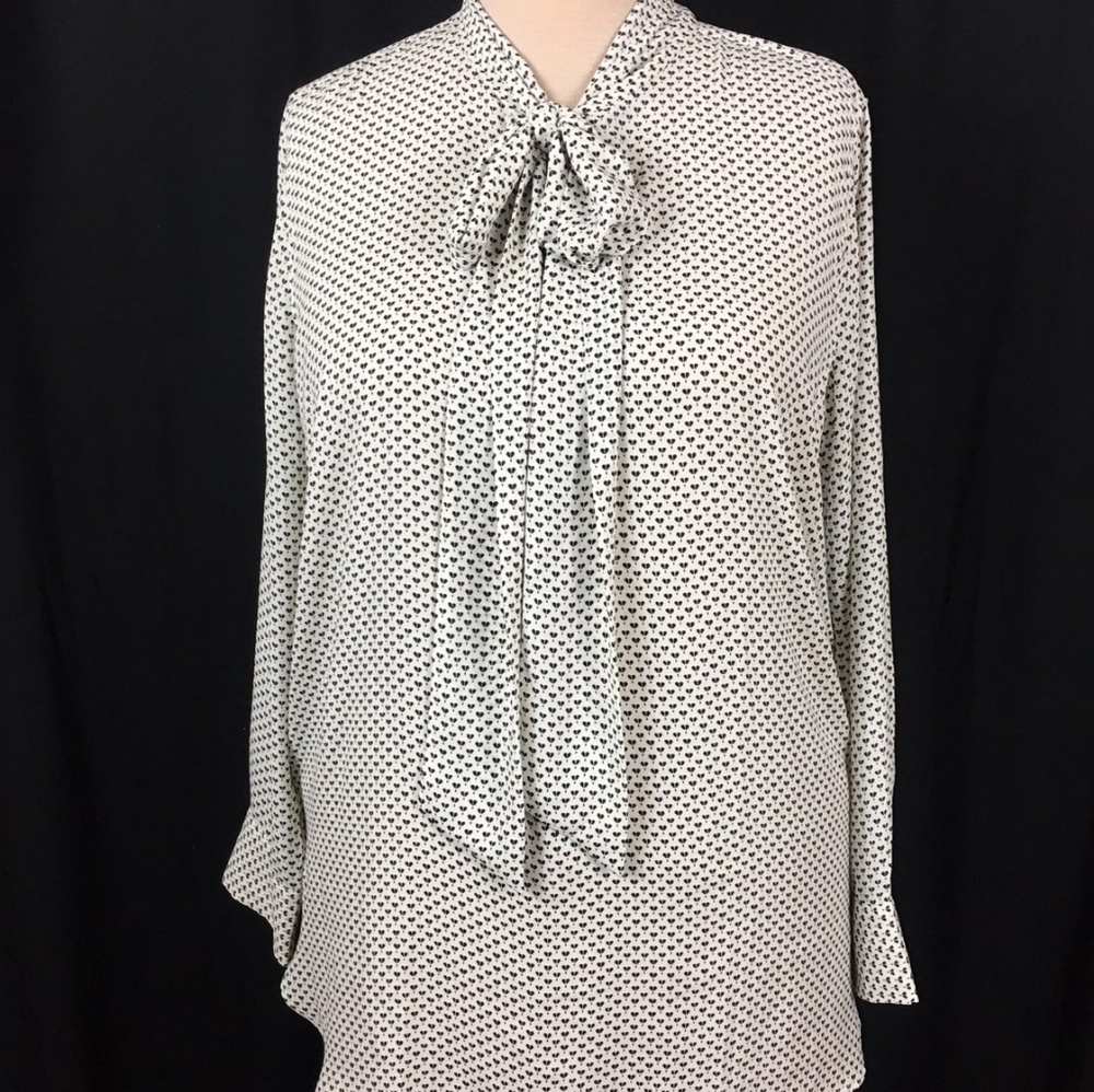 Loft tie neck blouse